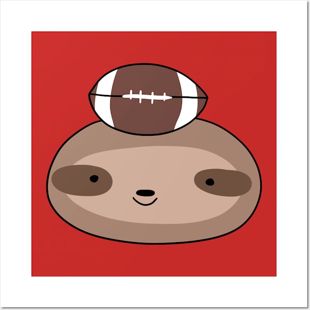 Football Face Sloth Wall Art by saradaboru